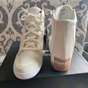 Sorel Out N About Waterproof Leather Wedge Sneakers